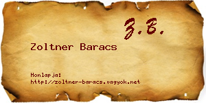 Zoltner Baracs névjegykártya